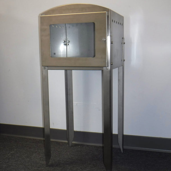Cemetery Candle Box - Large - With Stand - Heavy Duty Stainless Steel
