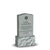 Single Headstone - Gray - Frosted Front - Serpentine Top - 24W x 14D x 42H