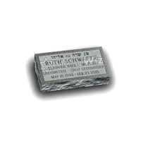 Footstone - Gray - Flat Top - Polished Top - 24W x 12D x 4H