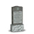 Single Jewish Headstone - Gray - Polished Front - Serpentine Top - 24W x 12D x 48H