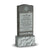 Single Jewish Headstone - Gray - Polished Front - Serpentine Top - 24W x 12D x 54H