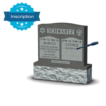Add Inscription to Double Headstone