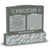 Double Jewish Monument - Gray - Polished - Serpentine Top - 54W x 12D x 48H