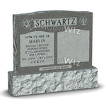 Double Headstone - Gray - Polished - Serpentine Top - 54W x 14D x 48H
