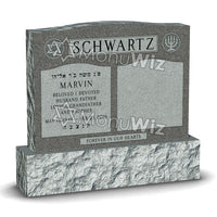 Double Headstone - Gray - Polished - Serpentine Top - 54W x 14D x 48H