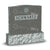 Family Jewish Headstone - Gray - Polished - Serpentine Top - 48W x 12D x 48H