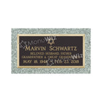 Single Bronze Plaque 24L x 12W - Base 28L x 16W - Design# S2001