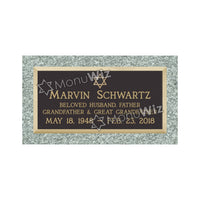 Single Bronze Plaque 24L x 12W - Base 28L x 16W - Design# S2001