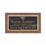 Single Bronze Plaque 24L x 12W - Base 28L x 16W - Design# S2001