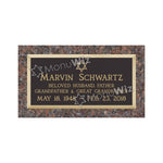 Single Bronze Plaque 24L x 12W - Base 28L x 16W - Design# S2001