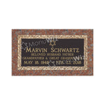 Single Bronze Plaque 24L x 12W - Base 28L x 16W - Design# S2002