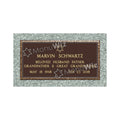 Single Bronze Plaque 24L x 12W - Base 28L x 16W - Design# S2004