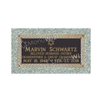 Single Bronze Plaque 24L x 12W - Base 28L x 16W - Design# S2005