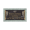 Single Bronze Plaque 24L x 12W - Base 28L x 16W - Design# S2006