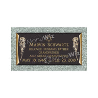 Single Bronze Plaque 24L x 12W - Base 28L x 16W - Design# S2006