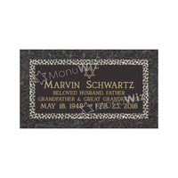 Single Bronze Plaque 24L x 12W - Base 28L x 16W - Design# S2007