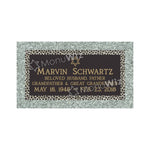 Single Bronze Plaque 24L x 12W - Base 28L x 16W - Design# S2007