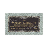 Single Bronze Plaque 24L x 12W - Base 28L x 16W - Design# S2007