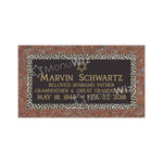 Single Bronze Plaque 24L x 12W - Base 28L x 16W - Design# S2007