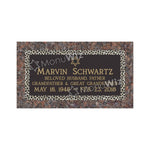 Single Bronze Plaque 24L x 12W - Base 28L x 16W - Design# S2007