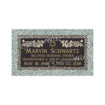 Single Bronze Plaque 24L x 12W - Base 28L x 16W - Design# S2008