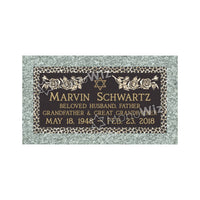 Single Bronze Plaque 24L x 12W - Base 28L x 16W - Design# S2008