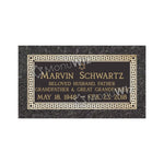 Single Bronze Plaque 24L x 12W - Base 28L x 16W - Design# S2009