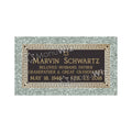 Single Bronze Plaque 24L x 12W - Base 28L x 16W - Design# S2009