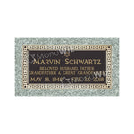 Single Bronze Plaque 24L x 12W - Base 28L x 16W - Design# S2009