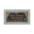 Single Bronze Plaque 24L x 12W - Base 28L x 16W - Design# S2010