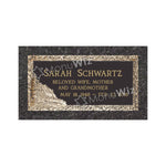 Single Bronze Plaque 24L x 12W - Base 28L x 16W - Design# S2011
