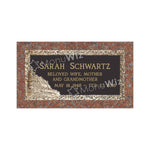 Single Bronze Plaque 24L x 12W - Base 28L x 16W - Design# S2011