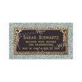 Single Bronze Plaque 24L x 12W - Base 28L x 16W - Design# S2012