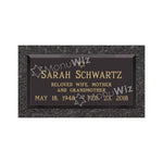 Single Bronze Plaque 24L x 12W - Base 28L x 16W - Design# S2013