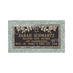 Single Bronze Plaque 24L x 12W - Base 28L x 16W - Design# S2014