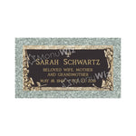 Single Bronze Plaque 24L x 12W - Base 28L x 16W - Design# S2016