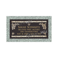 Single Bronze Plaque 24L x 12W - Base 28L x 16W - Design# S2017