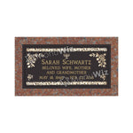 Single Bronze Plaque 24L x 12W - Base 28L x 16W - Design# S2017