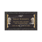 Single Bronze Plaque 24L x 12W - Base 28L x 16W - Design# S2018