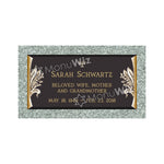 Single Bronze Plaque 24L x 12W - Base 28L x 16W - Design# S2018
