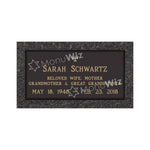 Single Bronze Plaque 24L x 12W - Base 28L x 16W - Design# S2019
