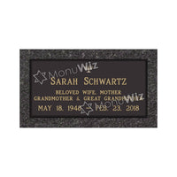 Single Bronze Plaque 24L x 12W - Base 28L x 16W - Design# S2019