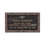 Single Bronze Plaque 24L x 12W - Base 28L x 16W - Design# S2019