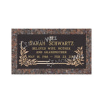 Single Bronze Plaque 24L x 12W - Base 28L x 16W - Design# S2022