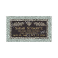 Single Bronze Plaque 24L x 12W - Base 28L x 16W - Design# S2024