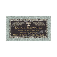 Single Bronze Plaque 24L x 12W - Base 28L x 16W - Design# S2024