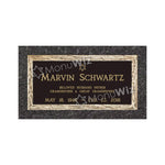 Single Bronze Plaque 24L x 12W - Base 28L x 16W - Design# S2027