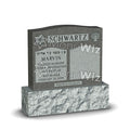 Double Jewish Monument - Gray - Polished - Serpentine Top - 42W x 12D x 42H