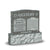Double Jewish Monument - Gray - Polished - Serpentine Top - 42W x 12D x 42H