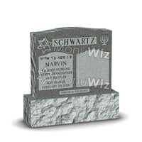 Double Headstone - Gray - Polished - Serpentine Top - 42W x 14D x 42H